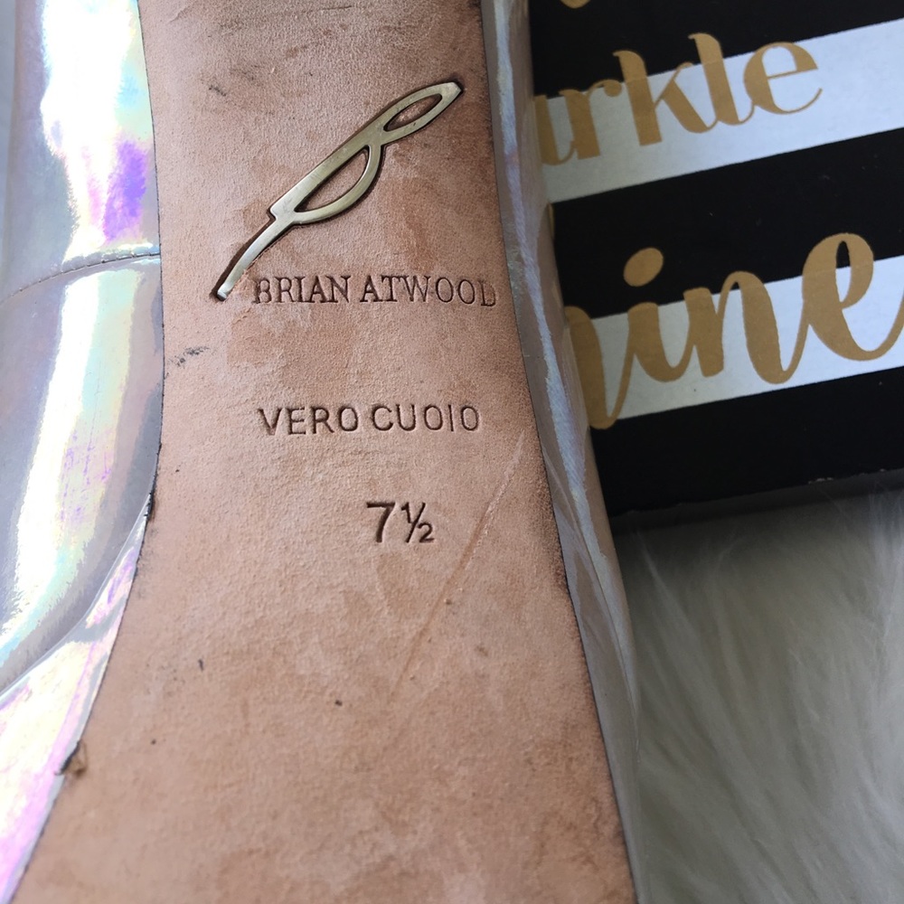 B Brian Atwood Open Toe Heals Size 7 1/2 - Picture 5 of 8